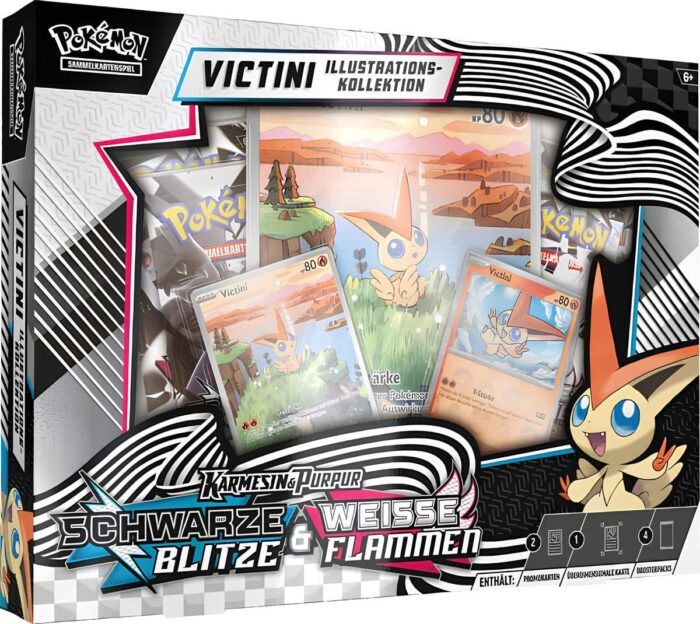Schwarze Blitze & Weiße Flammen (KP10.5) - Victini Illustration Kollektion – Bild 1